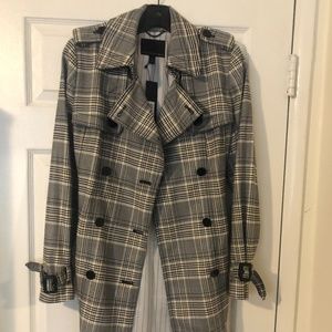Banana Republic Plaid Trenchcoat